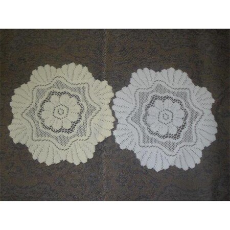 Tapestry Trading 558W16 16 In. European Lace Doily; White